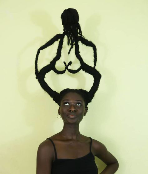 Avant Garde Hair, Black Curls, Dramatic Hair, Soul Shine, Wacky Hair, Afro Art, Unique Hairstyles, Crazy Hair, Hair Art