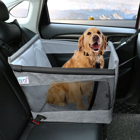 Dog Car Seat for Pet Travel with Waterproof Pad, Half seat Dog Hammock,Harness Hook, Dog Car Booster Seat, Dog Car Travel, Pet Booster Seat, Dog Car Safety, Dog Hammock For Car, Dog Car Accessories, Dog Hammock, Dog Cover, Dog Seat Covers