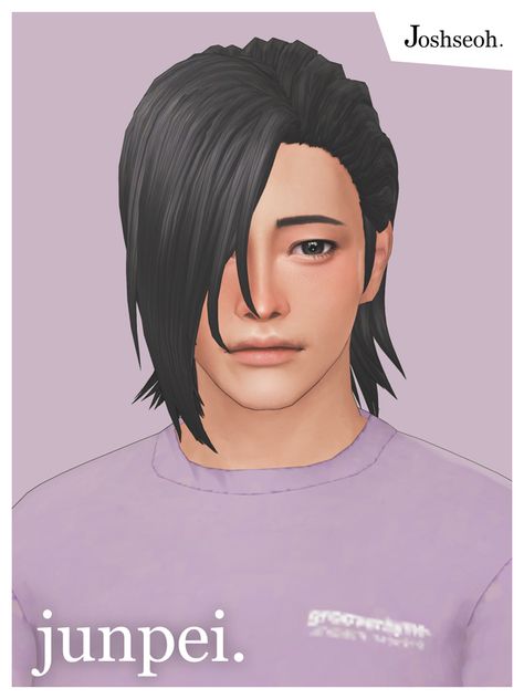 Junpei Hair (Hair Commissions) | Josh (jo_se_oh / joshseoh) Sims 4 Cc Emo Hair Patreon, Sims 4 Cc Male Emo Hair, Sims Emo Hair Cc, Emo Hair, Sims 2, Sims 3, Sims Mods, Sims 4 Mods, Sims Cc