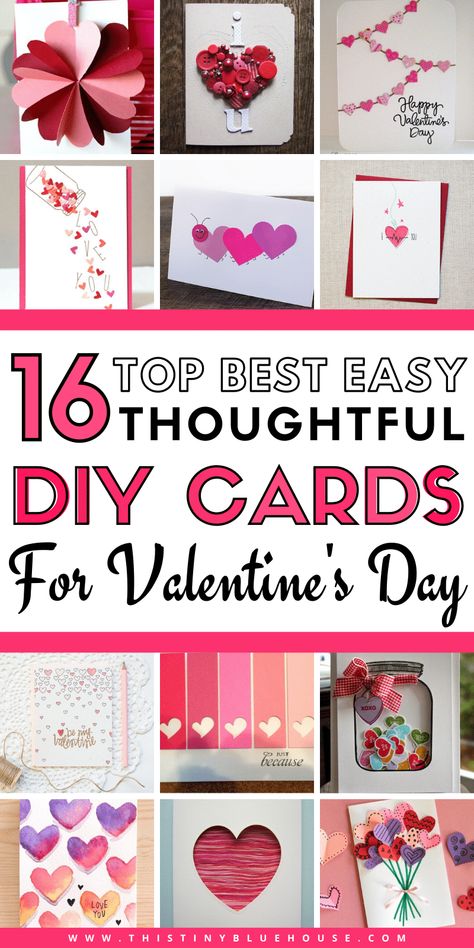 Easy Valentine Cards, Valentine Cards To Make, Valentines Day Cards Diy, Valentines Card For Husband, Valentine Card Crafts, Valentines Day Cards Handmade, Homemade Valentines Day Cards, Easy Valentine Crafts, Diy Valentines Cards