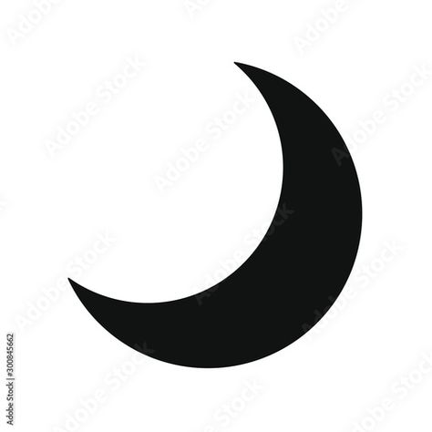 Crescent Moon Logo, Bad Boy Records, Moon Vector, Moon Icon, Moon Symbols, Moon Logo, Logo Symbol, Moon Shapes, Flat Style