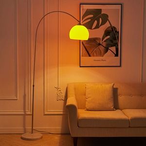 Floor Lamps - Lighting | The Range Curved Floor Lamp, Apartment Lighting, Family Room Sofa, Floor Lamp Bedroom, Arc Floor Lamp, Floor Lamps Living Room, Arched Floor Lamp, Arc Floor Lamps, Apartment Decor Inspiration