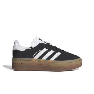 adidas Originals Gazelle Bold "Core Black/Ftwr White" Women's Shoe - Hibbett | City Gear Black And White Gazelles, Black Gazelle, Adidas Gazelle Black, Black Gazelles, Adidas Bold, Adidas Gazelle Outfit, Wishlist Ideas, Gazelle Bold, Bold Shoes