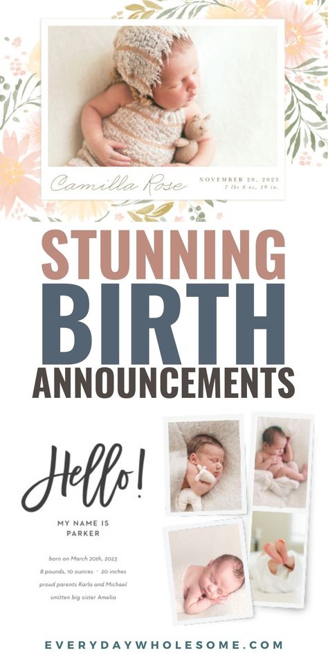 Best, Easy, Simple Baby Birth Announcement for 2nd baby announcement or Baby 2. Baby girl announcement. Automatically Address Envelopes. Photo Custom Cards Ideas. Newborn baby Photo Card Announcement Photo Shoot.  #babyannouncement #birthannouncement #baby2announcement #2ndbabyannoucement #photocards #photoannouncement #customcards #customannouncements #customcards #handmadecards #easyannouncements #simplecards #babyphotos #newbornphotos Newborn Announcement Cards, Birth Announcement Card Ideas, Baby Birth Announcement Ideas, Birth Announcement Card Illustration, Baby Born Announcement, 2nd Baby Announcement, Birth Announcement Ideas, Baby Boy Announcement Cards, Baby Arrival Announcement