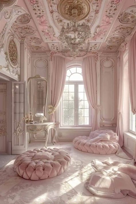 32 Visions of Elegance: A Coquette's Luxurious Shabby Chic Princess Room with Vintage Charm Bedroom Ideas Luxury, Princess Bedrooms, Diy Home Interior, Vintage Meets Modern, Princess Bedroom, Princess Room, Girly Room, Shabby Chic Bedroom, Princess House