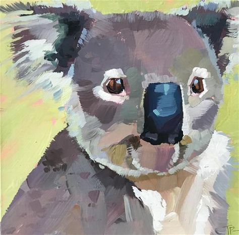 Koala Painting Acrylics, Koala Painting, Australia Party, Koala Art, Oil Painting Inspiration, Egg Art, Bear Art, Mini Paintings, Daily Paintworks