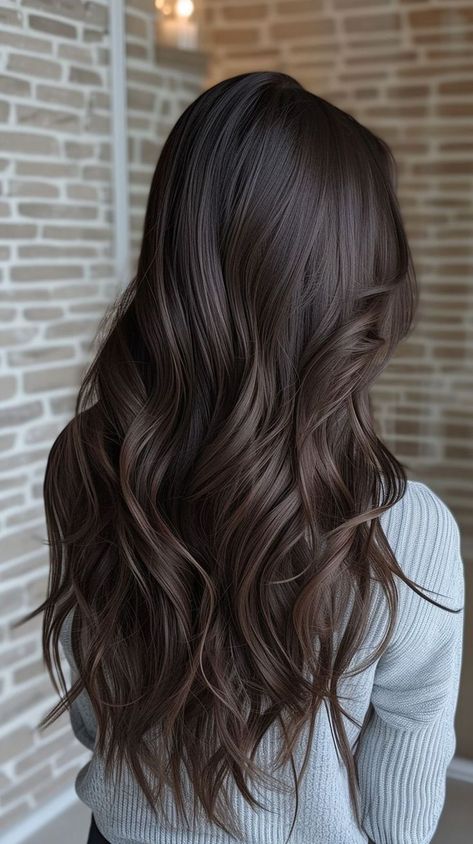 Chocolate Brunette Hair Color, Chocolate Brunette Hair, Rich Brunette Hair, Rich Brown Hair, Dark Chocolate Hair, Dark Chocolate Brown Hair, Mocha Hair, Balayage Ideas, Black Hair Balayage