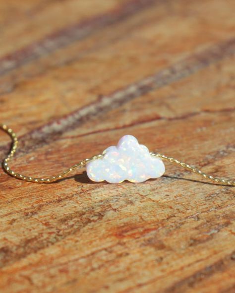 Opal Necklace Opal Jewelry Cloud Necklace White Cloud Opal | Etsy Everyday Jewelry Silver, Cloud Necklace, Necklace Opal, Jewelry White, Tiffany Jewelry, White Cloud, Kids Necklace, Necklace White, October Birthstone