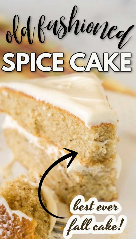 Cinnamon Cake Frosting, Fluffy Spice Cake, Clove Spice Cake, Spiced Vanilla Cake, Spice Loaf Cake Recipes, Vanilla Spice Cake, School Cafeteria Spice Cake, Buttermilk Spice Cake, Frosting For Spice Cake Simple