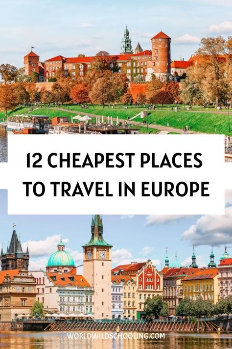 World Wild Schooling - https://worldwildschooling.com 12 Cheapest Places To Travel Europe on a Shoestring - https://worldwildschooling.com/cheapest-places-to-visit-in-europe/ Cheap Europe Destinations, Places To Travel In Europe, Cheapest Places To Travel, Cheap Places To Visit, Travel In Europe, Cheap Places To Travel, Affordable Vacations, Destin Hotels, Eastern Europe Travel