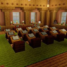 Rooms To Build In Minecraft, Minecraft School Ideas Classroom, Minecraft Boarding School, Minecraft School Building Ideas, Minecraft School Interior, Minecraft Highschool, Minecraft School Building, Minecraft School Ideas, School In Minecraft