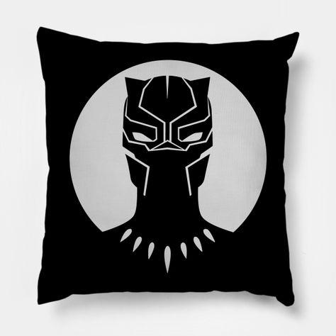 Black Panther minimal -- Choose from our vast selection of throw pillows to match with your desired size to make the perfect custom pillow. Pick your favorite: Movies, TV Shows, Art, and so much more! Available in extra small, small, medium, large. For beds, couches/sofas, love seats, and chairs. Perfect for decoration. Black Panther Decor, Black Panther Crochet, Black Panther Statue, Black Panther 2018, Boys Room, Boy's Room, Black Panther, Pillow Design, Custom Pillow