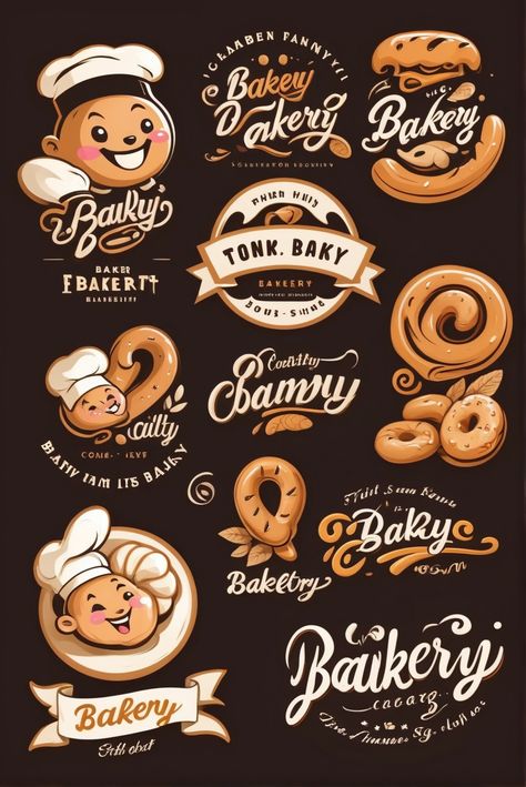 BakeryLogoDesign, ModernDesign, HighQuality, HighContrast Bakery Logo Inspiration, Bakery Branding Design, Cleaning Service Logo, Bakery Branding, Cute Sketches, Social Media Presence, Edit Ideas, Bakery Logo, Bakery Logo Design