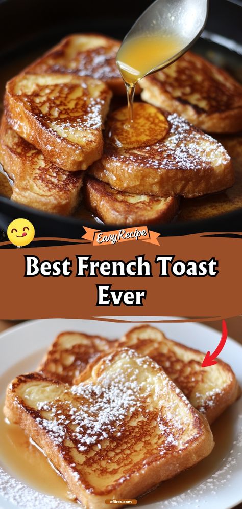 Discover why this is the best French toast ever, with its fluffy center, crisp edges, and a perfect golden-brown finish, served with a drizzle of maple syrup. #BreakfastTime #FrenchToast #BrunchIdeas French Toast With Flour, French Toast With Texas Toast Bread, Ultimate French Toast, Easy Brioche French Toast Recipe, Restaurant Style French Toast, French Toast Recipe Crispy, French Toast Single Serving, How To Make Good French Toast, French Toast With Nutella