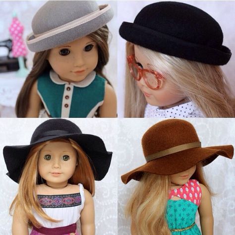 American Girl Clothes Patterns, Куклы American Girl, American Girl Doll Diy, American Girl Accessories, American Girl Patterns, American Girl Doll Crafts, Wool Hats, American Girl Doll Accessories, American Girl Crafts