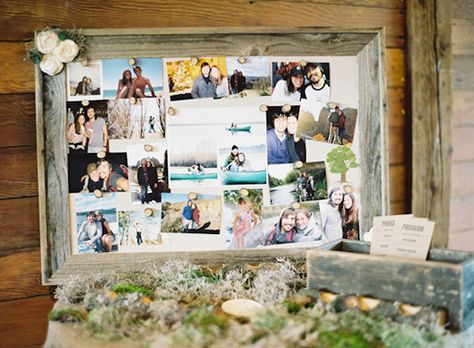 Elegant Barnyard Wedding By Erich McVey Photography Cute idea for "Our Adventure Awaits" showcasing adventures they've had together Wedding Pictures Display, Reception Timeline, Wedding Reception Timeline, Barnyard Wedding, Making Picture Frames, Photo Board, Photo Boards, Wedding Pins, To Infinity And Beyond