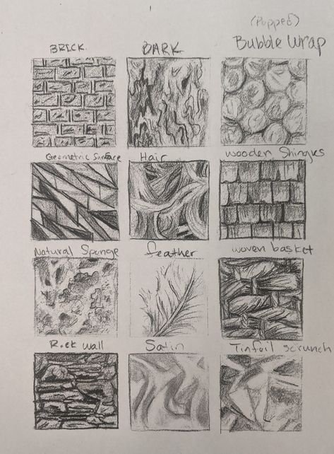 Texture Art Examples, Texture Practice Drawing, Types Of Textures Drawing, Texture Shading Pencil, Free Composition Art, Bird Texture Drawing, Woven Texture Drawing, Rough Texture Drawing, Drawing Textures With Pencil