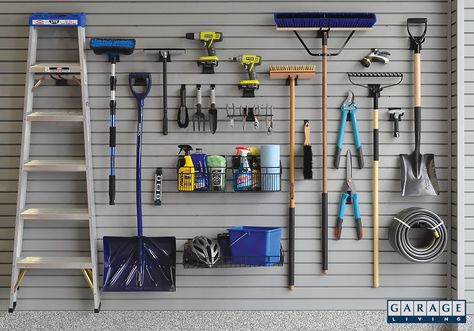 Tool Wall Storage, Garage Wall Organizer, Garage Hacks, Garage Wall Storage, Garage Organizer, Farm Road, Garage Renovation, Garage Flooring, Garage Storage Solutions