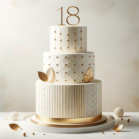 Celebrating the Big 18 Unique and Trendy 18th Birthday Cake Ideas (7) Cake Designs 18th Birthday, 18th Birthday Cake Ideas Unique, 18th Birthday Cake Ideas, 18th Birthday Cake Designs, Double Layer Cake, Different Kinds Of Cakes, Unique Cakes Designs, Eighteenth Birthday, 18th Birthday Cake