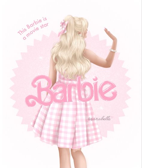 Barbie the movie by sarabelle fashion illustration pink Barbie Movie Illustration, Barbie Movie Pictures, Barbie Movie Art, Cartoon Barbie, Barbie Mood, Barbie Illustration, Barbie Party Decorations, Birthday Barbie, Barbie The Movie