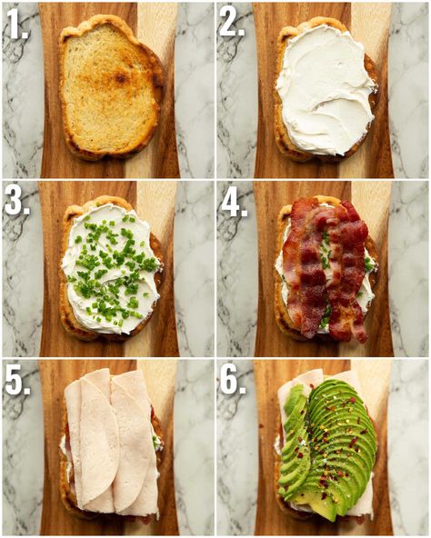 If you thought a turkey sandwich was boring, think again. This avocado turkey sandwich is simply delicious!! | www.somethingaboutsandwiches.com Turkey Guacamole Sandwich, Turkey Avocado Bacon Sandwich, Guacamole Sandwich Ideas, Turkey Avocado Melt, Simple Turkey Sandwich, Turkey Avocado Panini, Sandwiches With Avocado, Sandwich Recipes With Avocado, Turkey Bacon Sandwich Recipes