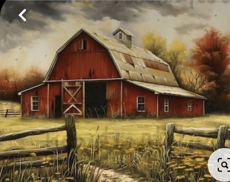 Ranch Life Country Living, Old Barns Rustic, Farm Scene Painting, Scene Png, Farm Windmill, Farm Scenes, Barn Pictures, Stencils For Wood Signs, Building Painting