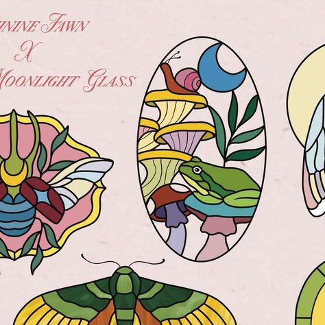 🌱Kennedy🌱 on Instagram: "Me and @inthemoonlightglass did a collab 🥹🌸🐝✨🌈  I’m tattooing their stained glass designs!! They’ll also be making some pieces using some flash designs I made💖🥰  These are available now! To claim fill out a request form on my website.   You can either do solid color block or realistic stained glass color. Please specify which you want when you request 🌟" Stained Glass Tattoo Design, Stainglass Tattoos, Stained Glass Tattoo Ideas, Friendship Tattoo, Stained Glass Tattoo, Glass Tattoo, Flash Designs, M Tattoos, Flash Design