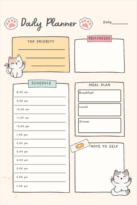 Study planner template