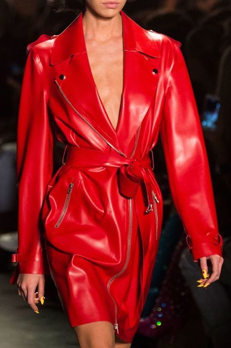 Zsazsa Bellagio, Red Dresses, Jeremy Scott, Leather Outfit, Wearing Red, Spring 2017, Style Blog, Red Fashion, Fashion Week Spring