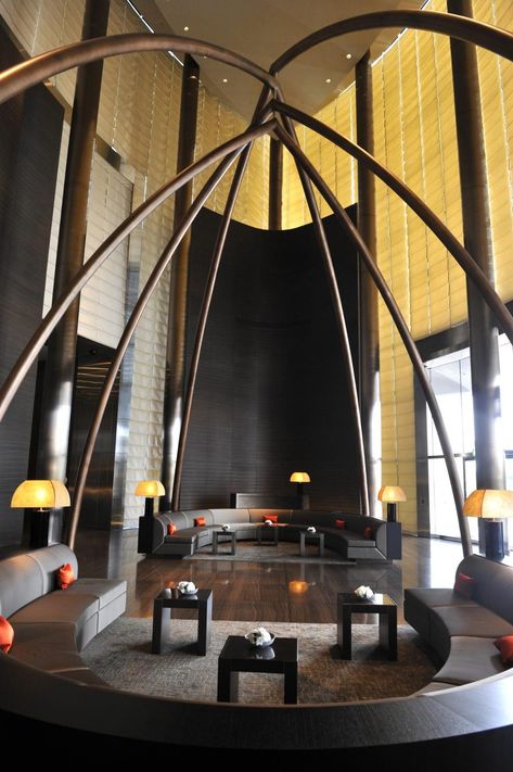 Armani Hotel Dubai, Hotel In Dubai, Armani Hotel, Public Hotel, Design Café, Interior Vintage, Most Luxurious Hotels, Lobby Interior, Dubai Hotel