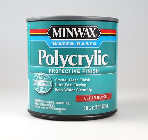 Minwax Polycrylic is not the same thing as Varathane and gives a slightly different result. But it is still a good polymer clay sealer or varnish. Minwax Polycrylic, Painting Ikea Furniture, Water Based Wood Stain, Painting Laminate, Laminate Furniture, Bottle Tree, Diy Casa, Protection Crystals, Blue Bottle