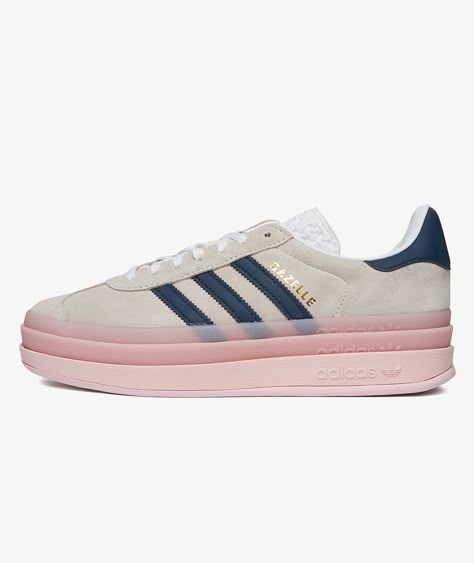 The Women's Gazelle Bold item  by  adidas which is part of the Fall Winter 2024 season, is now available at SVD. Pink Gazelles, Women's Handball, Adidas Gazelle Bold, Bold Outfits, Retro Trainers, Gazelle Bold, Adidas Sneakers Women, Adidas Samba Og, Baskets Adidas