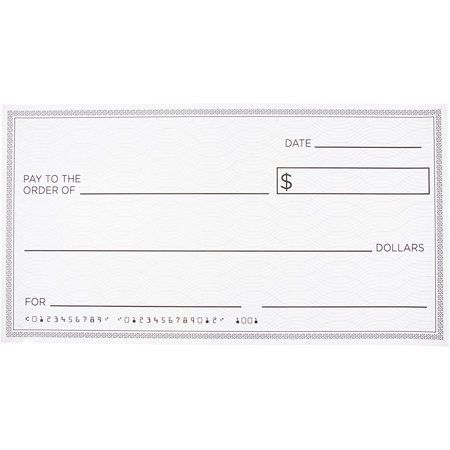 Item Description Make your events and ceremonies all the more memorable for your winners with this oversized novelty check! The blank large check is perfect for handing out to raffle winners, award ceremonies, or making a donation at a fundraiser or charity. The oversized check also makes for a great novelty item to hand out to friends and coworkers during a food eating contest, bake-off, chili cookoff, costume contest, or just to use as a silly prop for a party and get-together! The fake check Fake Check, Blank Cheque, Giant Check, Chili Cookoff, Blank Check, Food Eating, Chili Cook Off, Costume Contest, Novelty Items