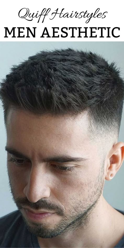 Explore trendy quiff hairstyles for men. Discover stylish and versatile ways to rock the iconic quiff hairstyle. From classic to modern variations, these hairstyles will elevate your look and add a touch of sophistication. #quiffhairstyles #hairstyling #hairstyletrends #hairstyleinspiration #summerhairstyles Mens Short Quiff Hairstyles, Messy Quiff, Quiff Hairstyles Men, Mens Quiff, Short Quiff, Modern Quiff, Fade Haircut Curly Hair, Quiff Haircut, The Quiff