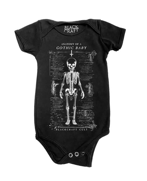 Gothic Baby Anatomy - Baby Onesie – Blackcraft Cult Baby Anatomy, Gothic Baby Nursery, Gothic Baby Clothes, Alternative Baby Clothes, Blackcraft Cult, Gothic Baby, Baby Park, Goth Baby, Future Vision