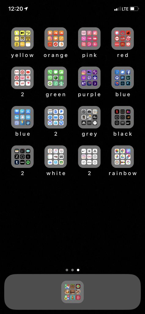 Phone Ideas Organization Aesthetic, Phone App Organization, Phone Ideas Organization, Organize Apps On Iphone, Phone Organisation, Phone Apps Iphone, Organize Phone Apps, Iphone Colors, Application Iphone