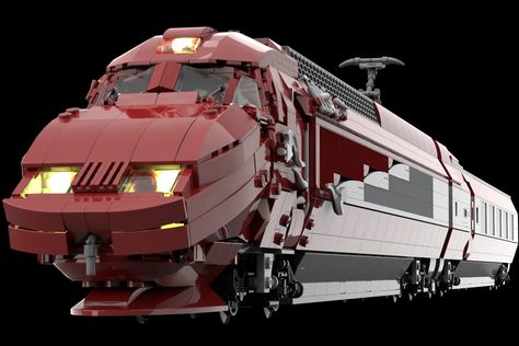 Thalys Lego Steam Train, Swiss Train, Lego City Train, High Speed Train, Custom Railing, Big Lego, Lego Train, Lego Board, Lego Inspiration