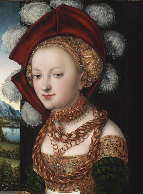 Salome by Lucas Cranach the Elder Artemis Dreaming, Judith And Holofernes, Cranach The Elder, 16th Century Fashion, German Costume, Lucas Cranach, Albrecht Dürer, German Fashion, Medieval Jewelry