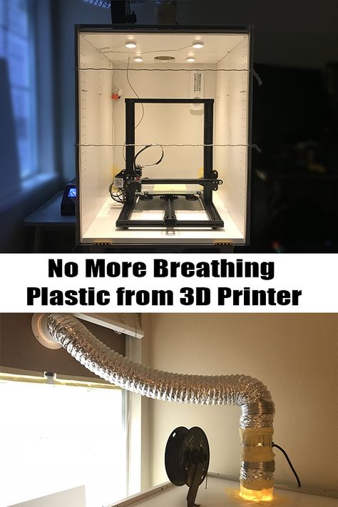 Resin Printer Enclosure, 3d Printer Workstation, 3d Printer Room Setup, Diy 3d Printer Enclosure, 3d Printing Setup, 3d Printer Cabinet, 3d Printer Organization, 3d Printer Setup, 3d Printer Projects Ideas