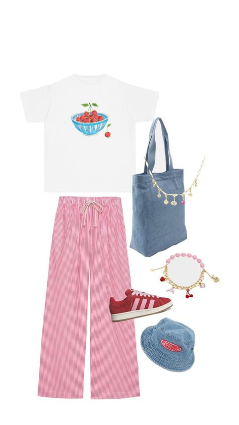 Grafic Tee Outfit, Grafic Tees, Summer Stripes, Tee Outfit, Striped Pants, Summer Outfits, Pants, Trousers