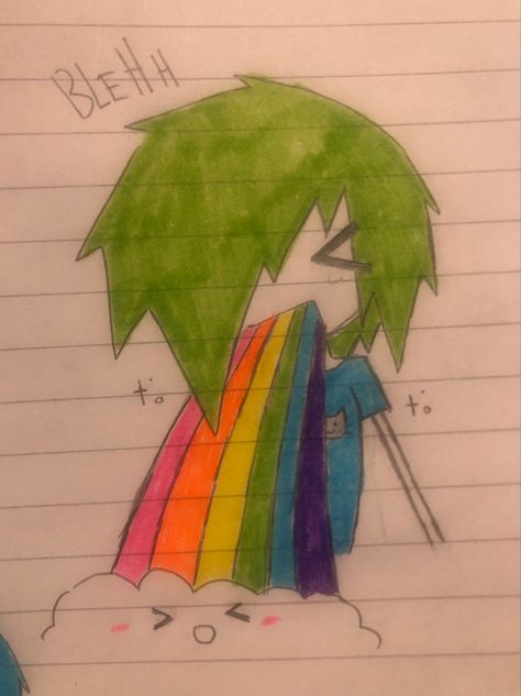 Scene 2000s Art, How To Draw Scene Art Style, Scene Kid Art Style, Scene Drawing Style, Scene Emo Drawing, Scene Kid Drawing, Cute Emo Drawings, Scene Drawing Ideas, Scene Art 2000s