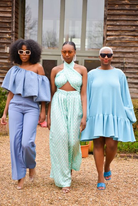 Three models wearing The Kemist spring collection Baggy Outfits, Spring Campaign, Design Dresses, African Design Dresses, African Design, Body Warmer, Ankara Styles, High Class, Spring Collection