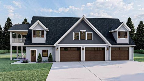 Car Garage Plans, Garage Apartment Floor Plans, Bathroom Upstairs, Garage Guest House, Carriage House Plans, Garage Addition, Garage Loft, Garage Apartment Plans, Large Foyer