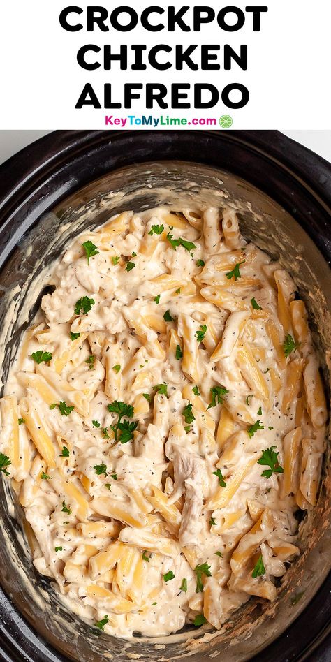 Crockpot Chicken Heavy Cream, Crockpot Meals With Heavy Cream, Crock Pot Alfredo Pasta, Chicken Crockpot Recipes With Heavy Cream, Easy Crock Pot Meals For Kids, Crockpot Chicken Alfredo Easy, Best Crockpot Meals, Crock Pot Chicken Alfredo, Mini Crockpot Recipes