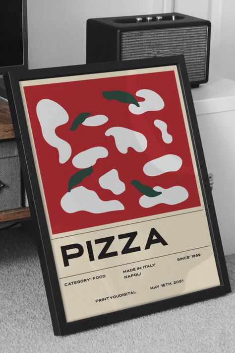 Looking for a Minimalist Gift? Try this Minimalist Pizza Poster! Fits perfectly in every room: kitchen, living room, game room or the office. Print at home, at your local store or order online! Easy and fast. • NOTE: This is a Digital Product. No physical product will be shipped. INSTANT DOWNLOAD ↓ You will receive: • 5 PDF files in 5 different aspect ratios