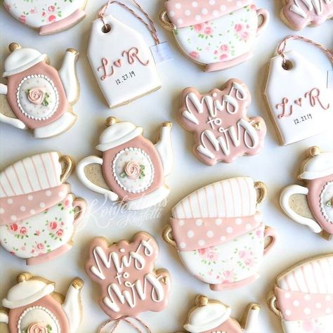 Tea Party Bridal Shower Cookies Decorated, Bridal Shower Cookies Tea Party, Tea For The Bride To Be, Bridal Tea Party Cookies, Tea With Bride To Be, Time For Tea With The Bride To Be, Bridal Party Tea Party, Tea With The Bride To Be Decor, Tea Party Bridal Shower Cookies