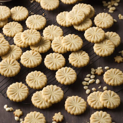 Delicious and buttery shortbread cookies with a hint of anise flavor. Anis Cookies Recipes, Anise Shortbread Cookies, Christmas Anise Cookies, German Anise Cookies, Anise Recipes, Anise Bread, Stamp Cookies Recipe, Anise Cookie Recipe, Italian Anise Cookies