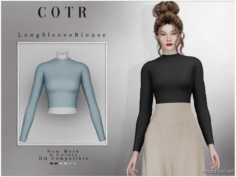 Long Sleeve Blouse T-507 for Sims 4 at ModsHost! ChordoftheRings Long Sleeve Blouse T-507 6 Colors New Mesh (All LODs) All Texture Maps HQ Compatible Custom Thumbnail Type: Tops Enjoy! #adult #sims4cc #clothing #female #videogames The Sims 4 Blouse Cc, Sims 4 Cc Clothes Crop Tops Long Sleeve, Sims 4 Cc Long Sleeve Shirt Patreon, Sims 4 Long Sleeve Top, Sims 4 Cc Long Sleeve Crop Top, Sims 4 Long Sleeve Cc, Sims 4 Cc Clothes Long Sleeve, Sims 4 Cc Blouse Female, Sims 4 Cc Longsleeve