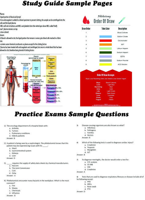 Phlebotomy Exam Study Guides, Order Of Draw, Phlebotomy, Practice Exam, Exam Study, Study Guides, Study Guide, Nursing, Health