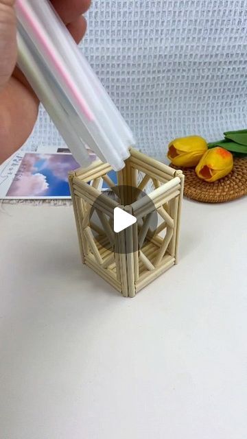 paper crafts creator on Instagram: "Title: "Upcycled Chopsticks Pen Holder: Simple and Strong DIY Craft" Hashtags: #UpcycledCrafts #DIYPenHolder #ReuseChopsticks #SustainableCrafts" Chopstick Crafts, Chopsticks Crafts, Pen Holder Diy, Best Friend Thoughts, Upcycled Crafts, Making Things, Pen Holder, Chopsticks, Pen Holders